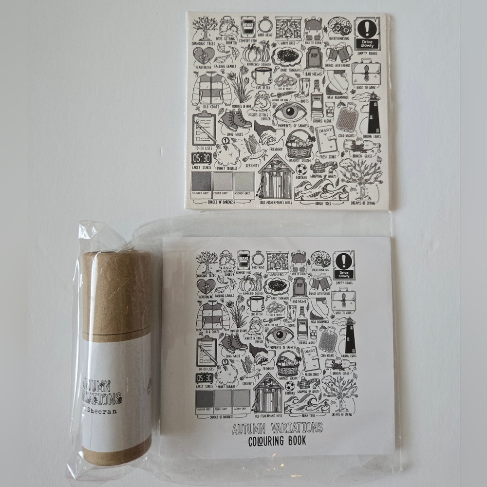 SEALED Ed Sheeran Autumn Variations ALBUM & Coloring Set